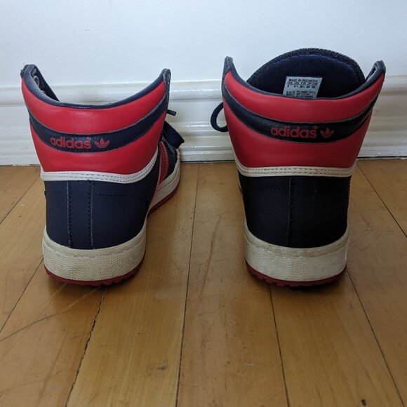 ADIDAS Top Ten RB Shoes High Top Sneakers Mens 6 / Womens 8 Navy Blue Red - Picture 5 of 9